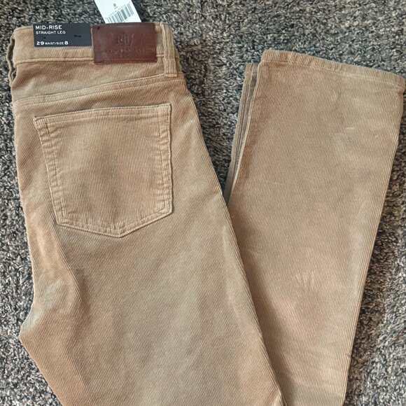 RALPH LAUREN Stretch Corduroy Ladies  Stretch Tan Pant - Picture 1 of 5